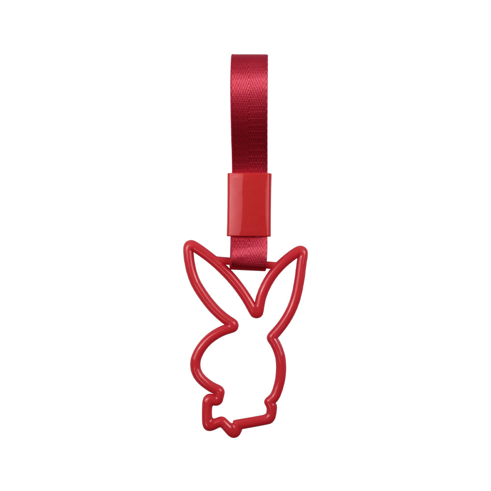 Brand New Playboy Bunny Shaped Red JDM TSURIKAWA Subway Bus Red Handle Strap Charm Drift