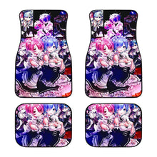 Load image into Gallery viewer, Brand New 4PCS UNIVERSAL ANIME GIRLS Racing Fabric Car Floor Mats Interior Carpets