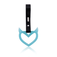 Load image into Gallery viewer, Brand New Devil Demon Heart Teal Glows In The Dark JDM TSURIKAWA Ring Subway Train Bus Handle Strap Charm Drift