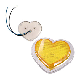 BRAND NEW 1PCS Yellow Heart Shaped Side Marker / Accessory / Led Light / Turn Signal