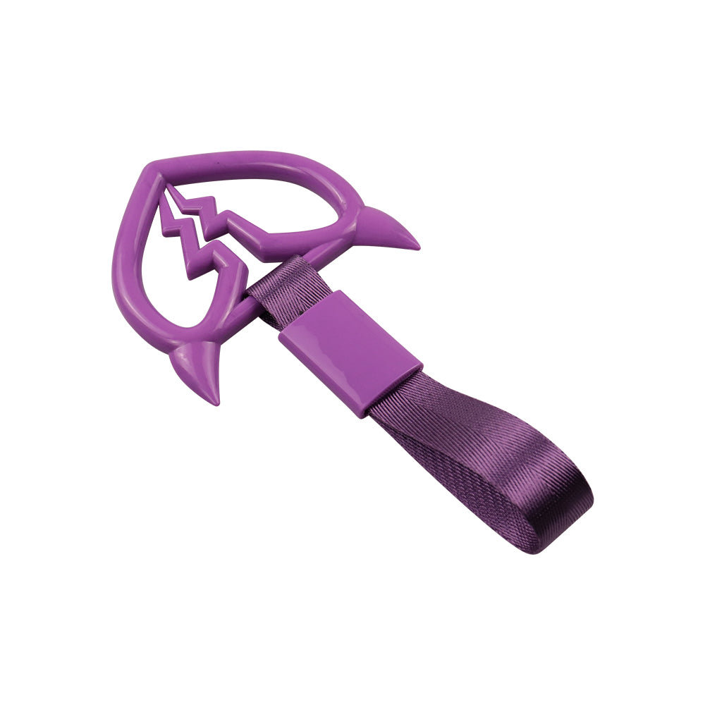 Brand New Devil Demon Broken Heart Purple JDM TSURIKAWA Ring Subway Train Bus Purple Handle Strap Charm Drift