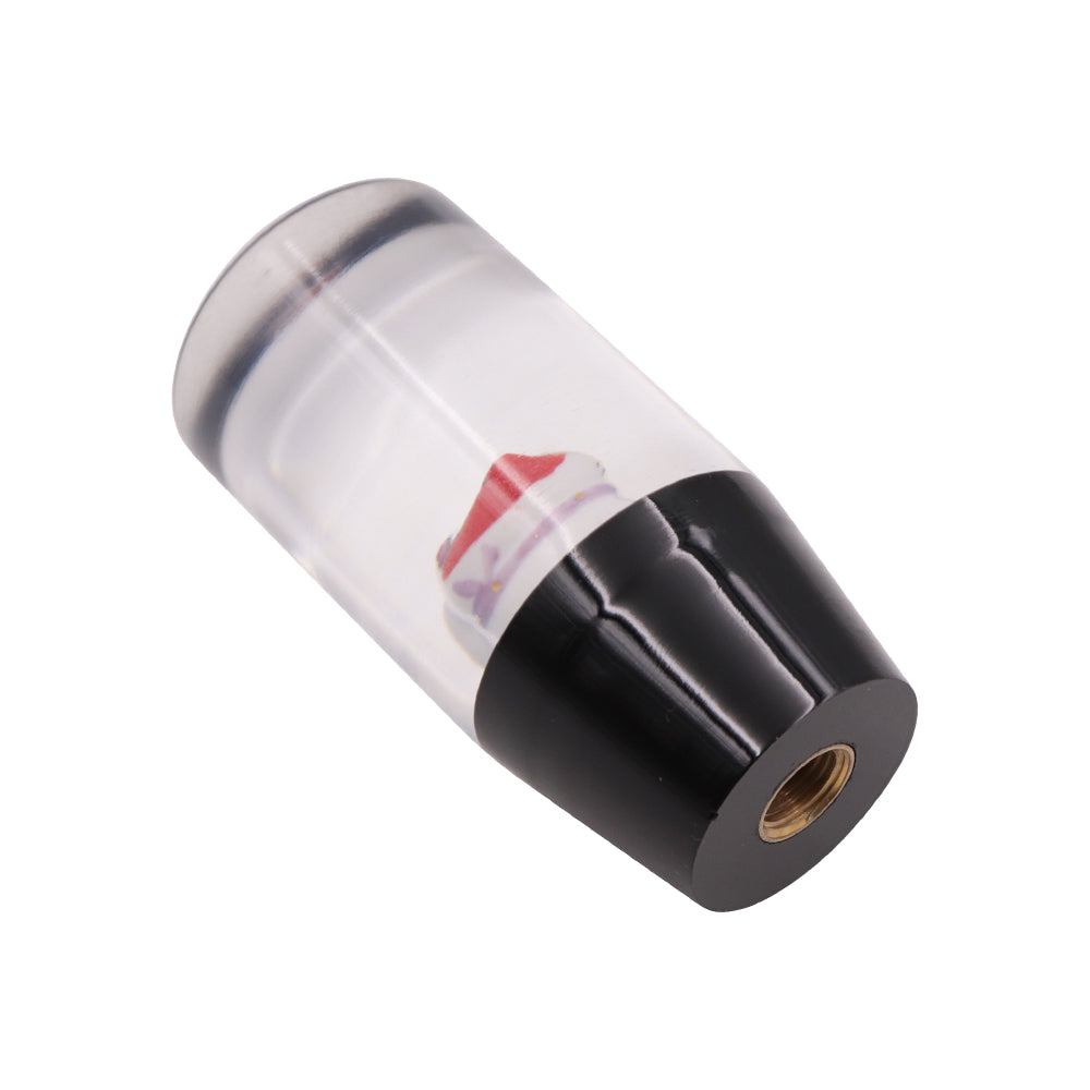 Brand New 1PCS Universal 9CM JDM Clear Fortune Cat Manual Car Black Base Racing Stick Shift Knob M8 M10 M12