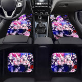 Brand New 4PCS UNIVERSAL ANIME GIRLS Racing Fabric Car Floor Mats Interior Carpets
