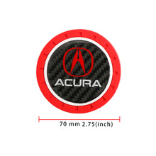 Load image into Gallery viewer, Brand New 2PCS Acura Real Carbon Fiber Car Cup Holder Pad Water Cup Slot Non-Slip Mat Universal