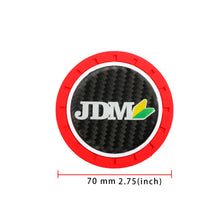 Load image into Gallery viewer, Brand New 2PCS JDM Real Carbon Fiber Car Cup Holder Pad Water Cup Slot Non-Slip Mat Universal