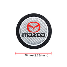 Load image into Gallery viewer, Brand New 2PCS MAZDA Real Carbon Fiber Car Cup Holder Pad Water Cup Slot Non-Slip Mat Universal