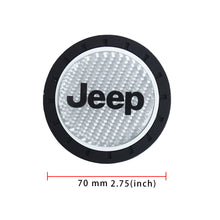 Load image into Gallery viewer, Brand New 2PCS Jeep Real Carbon Fiber Car Cup Holder Pad Water Cup Slot Non-Slip Mat Universal