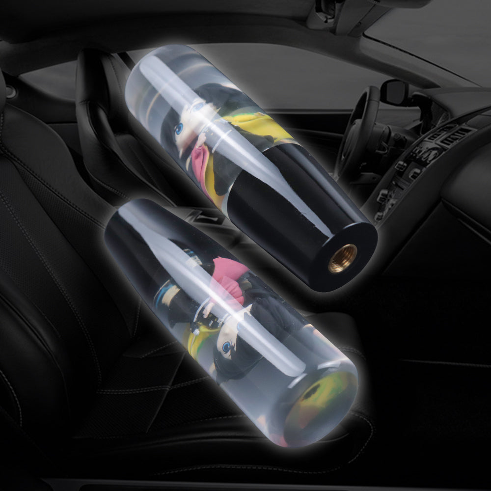 Brand New Universal Anime Character Crystal Clear Stick Car Manual Gear Shift Knob Shifter Lever Cover