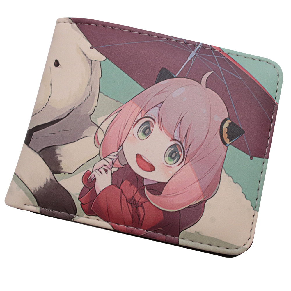 Brand New Unisex SPY X Family Anya Forger Anime Purse Short Bifold Fashion Leather Wallet