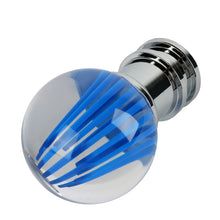 Load image into Gallery viewer, Brand New Universal Jdm Round Ball Crystal Clear Blue Stripes Manual Car Racing Gear Shift Knob Shifter M12 M10 M8