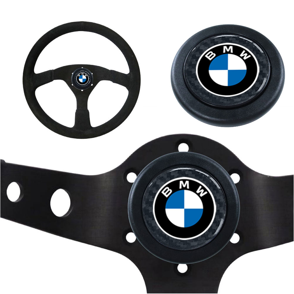 Brand New Universal BMW Car Horn Button Black Steering Wheel Horn Button Center Cap