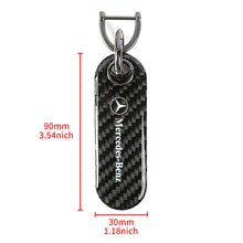Load image into Gallery viewer, Brand New Universal 100% Real Carbon Fiber Keychain Key Ring For Mercedes-Benz