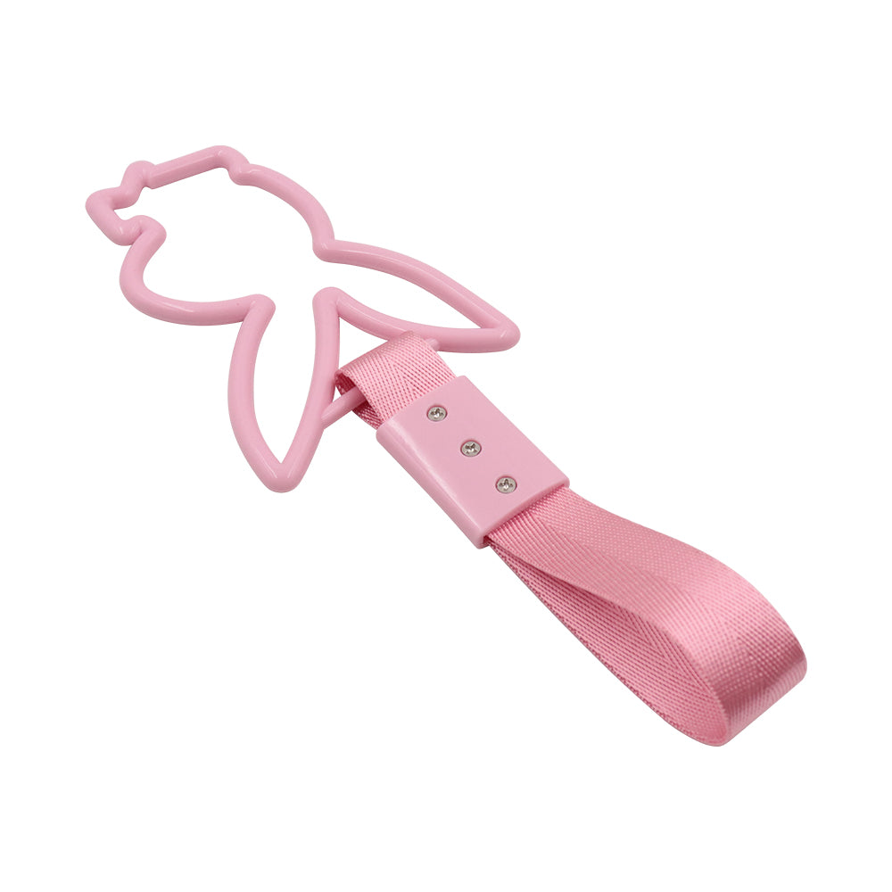 Brand New Playboy Bunny Shaped Pink JDM TSURIKAWA Subway Bus Pink Handle Strap Charm Drift