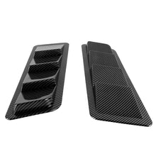 Load image into Gallery viewer, BRAND NEW UNIVERSAL 2PCS Carbon Fiber Look Car Hood Vent Scoop Louver Bonnet Vent Air Flow