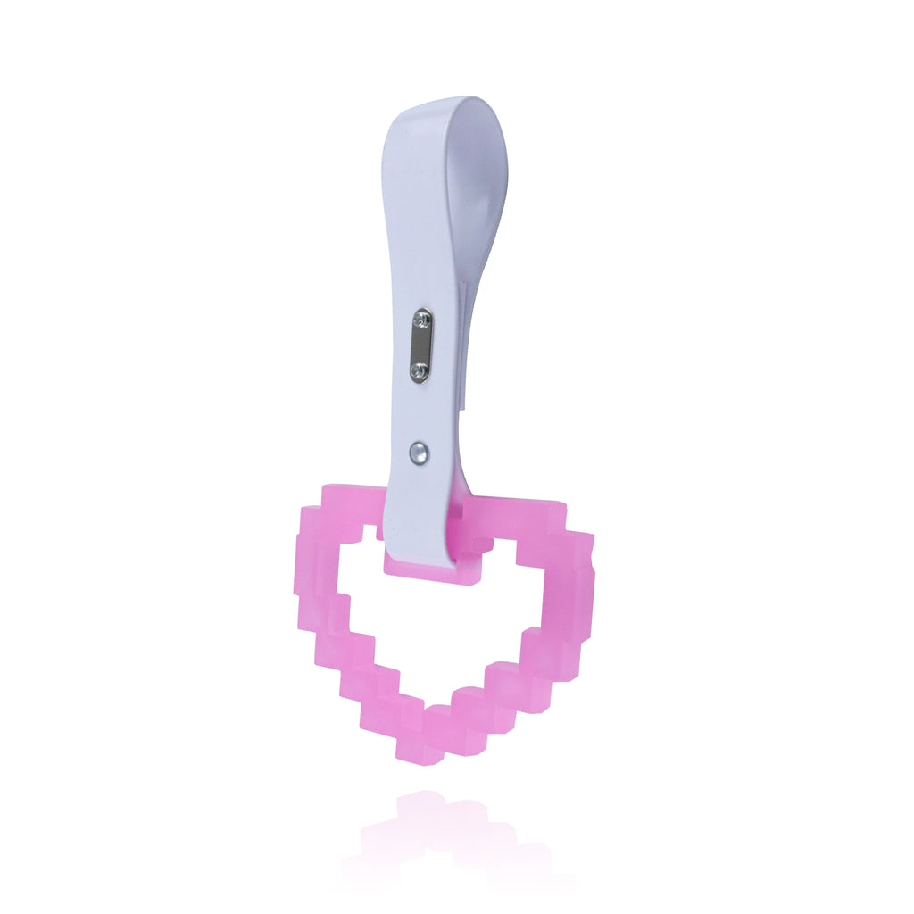 Brand New Minecraft Heart H-Pink (Glows in the Dark) JDM TSURIKAWA Ring Subway Train Bus White Handle Strap Charm Drift