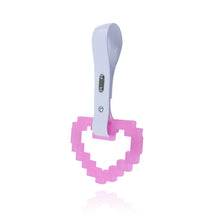 Load image into Gallery viewer, Brand New Minecraft Heart H-Pink (Glows in the Dark) JDM TSURIKAWA Ring Subway Train Bus White Handle Strap Charm Drift