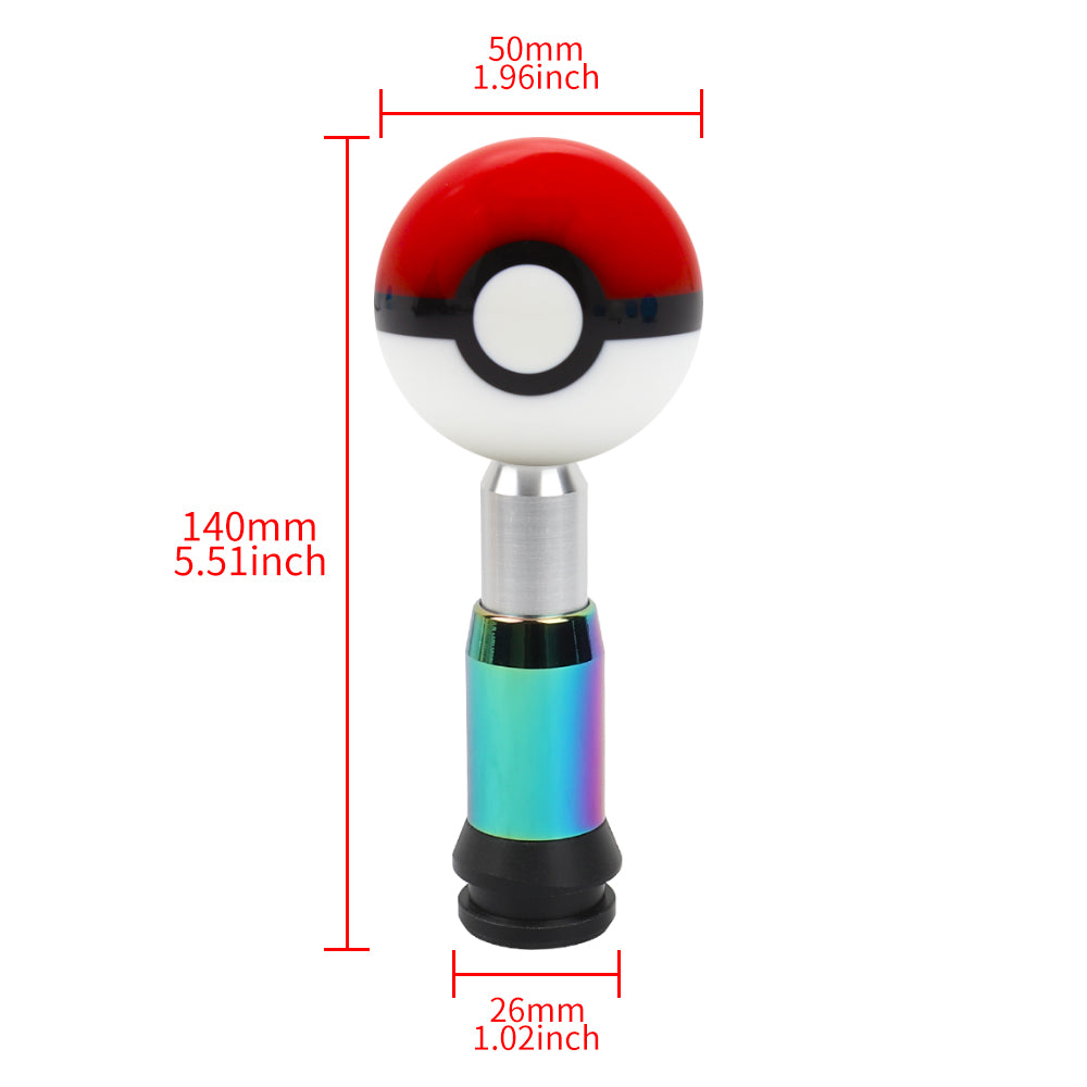 Brand New Universal Pokemon Pokeball Round Ball Shift Knob Automatic Car Gear Shifter