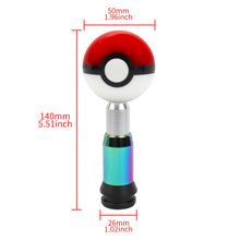 Load image into Gallery viewer, Brand New Universal Pokemon Pokeball Round Ball Shift Knob Automatic Car Gear Shifter