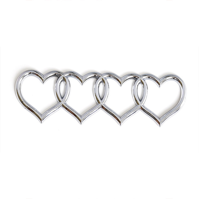 Brand New Audi Sport Car Trunk Lid Love Heart Rings Badge Logo Emblem Decoration Chrome