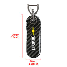 Load image into Gallery viewer, Brand New Universal 100% Real Carbon Fiber Keychain Key Ring For Chevrolet