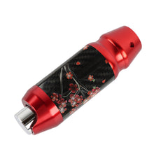 Load image into Gallery viewer, Brand New Universal Sakura Flower Real Carbon Fiber Red Aluminum Automatic Transmission Racing Gear Shift Knob