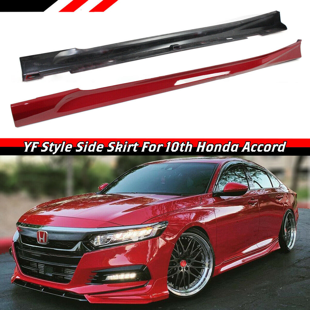 Brand New Yofer 2018-2022 Honda Accord San Marino Red Add-On Side Skirt Extensions Splitter