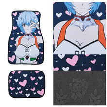 Load image into Gallery viewer, Brand New 4PCS UNIVERSAL ANIME GIRLS Racing Fabric Car Floor Mats Interior Carpets