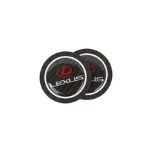 Load image into Gallery viewer, Brand New 2PCS Lexus Real Carbon Fiber Car Cup Holder Pad Water Cup Slot Non-Slip Mat Universal