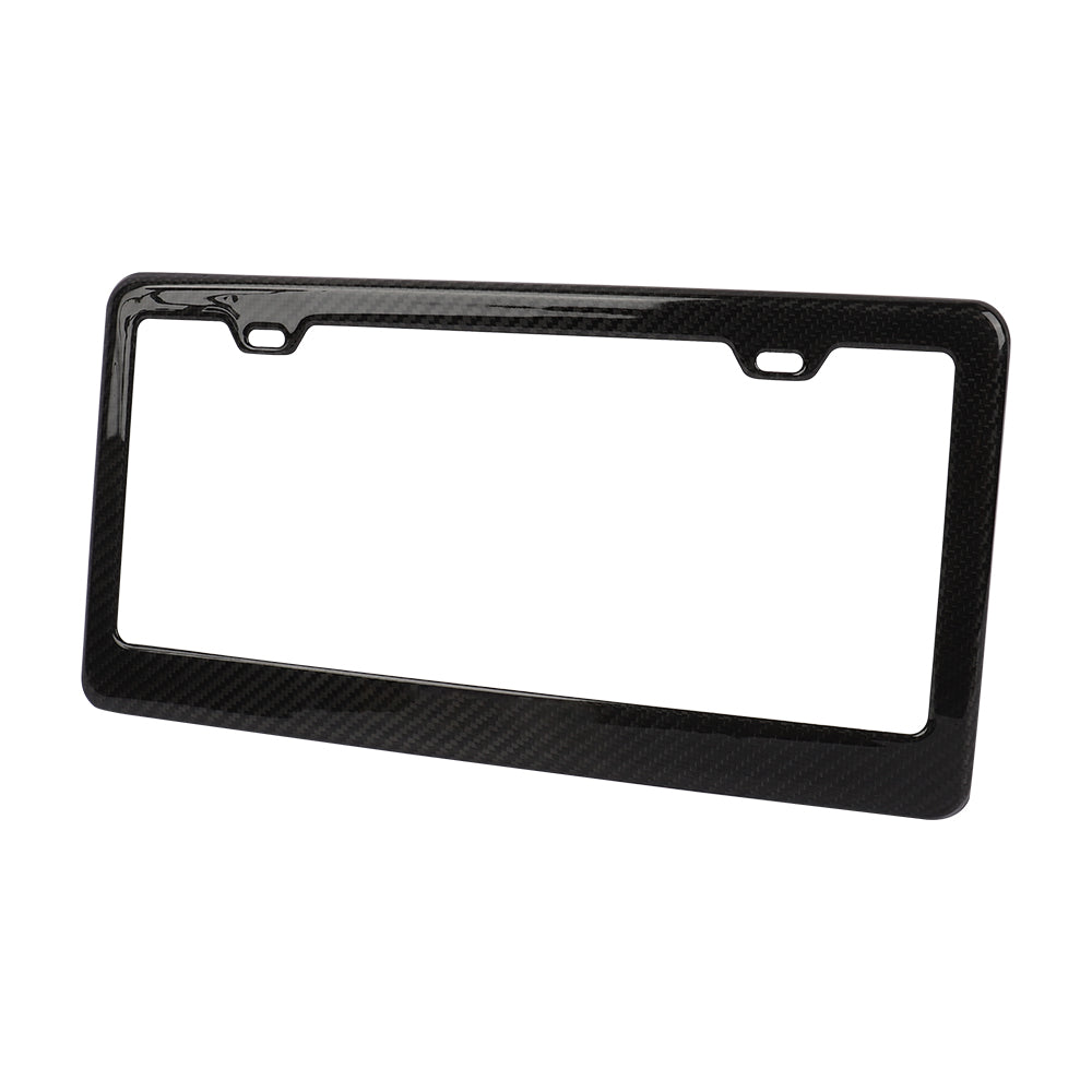 Brand New 2PCS Real 100% Carbon Fiber License Plate Frame Tag Cover Original 3K With Free Caps