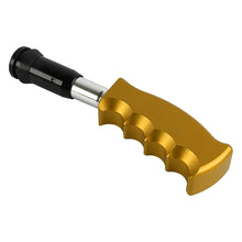 Load image into Gallery viewer, Brand New JDM Gold Aluminum Slotted Pistol Grip Handle Automatic Shift Knob Lever Shifter