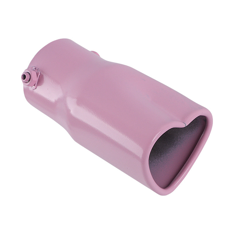 Brand New Universal Pink Heart Shaped Stainless Steel Car Exhaust Pipe Muffler Tip Trim Staight