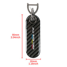 Load image into Gallery viewer, Brand New Universal 100% Real Carbon Fiber Keychain Key Ring Mugen Power
