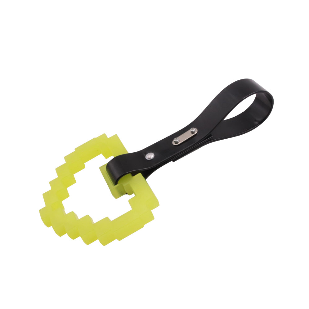 Brand New Minecraft Heart Yellow (Glows in the Dark) JDM TSURIKAWA Ring Subway Train Bus Black Handle Strap Charm Drift