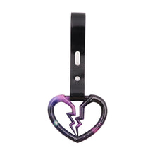 Load image into Gallery viewer, Brand New Broken Heart Rainbow JDM TSURIKAWA Subway Bus Handle Black Strap Charm Drift