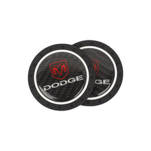 Load image into Gallery viewer, Brand New 2PCS Dodge Real Carbon Fiber Car Cup Holder Pad Water Cup Slot Non-Slip Mat Universal