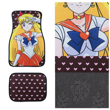 Load image into Gallery viewer, Brand New 4PCS UNIVERSAL ANIME SAILOR VENUS Racing Fabric Car Floor Mats Interior Carpets