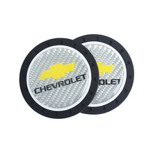 Load image into Gallery viewer, Brand New 2PCS Chevrolet Real Carbon Fiber Car Cup Holder Pad Water Cup Slot Non-Slip Mat Universal