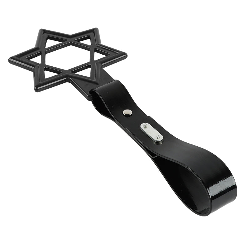 Brand New Hexagram Shaped Black JDM TSURIKAWA Subway Bus Black Handle Strap Charm Drift