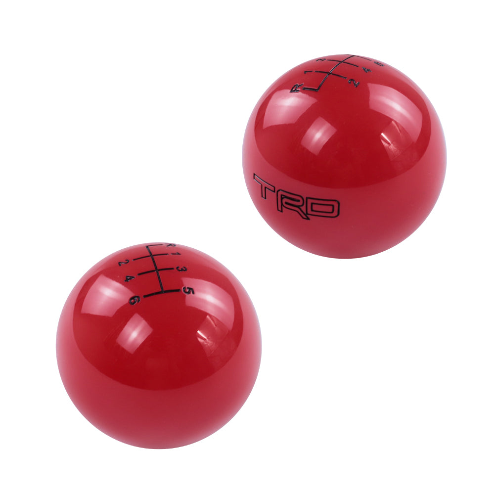 Brand New TRD Red Ball Round Shift knob 6 Speed For TOYOTA with M12 x 1.25 Adapter