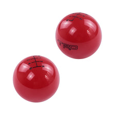 Load image into Gallery viewer, Brand New TRD Red Ball Round Shift knob 6 Speed For TOYOTA with M12 x 1.25 Adapter
