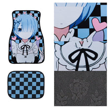 Load image into Gallery viewer, Brand New 4PCS UNIVERSAL ANIME HENTAI Racing Fabric Car Floor Mats Interior Carpets