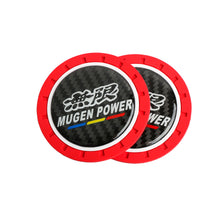 Load image into Gallery viewer, Brand New 2PCS Mugen Real Carbon Fiber Car Cup Holder Pad Water Cup Slot Non-Slip Mat Universal