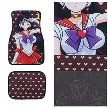 Load image into Gallery viewer, Brand New 4PCS UNIVERSAL ANIME SAILOR MARS Racing Fabric Car Floor Mats Interior Carpets