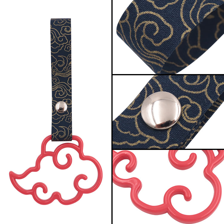 Brand New Cloud Handle Red JDM TSURIKAWA Ring Subway Train Bus Black Handle Strap Charm Drift