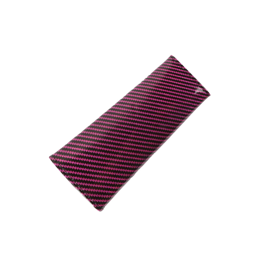 Brand New Universal 2PCS Hot Pink Carbon Fiber Look Car Seat Belt Covers Shoulder Pad