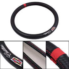 Load image into Gallery viewer, BRAND NEW CADILLAC 15&quot; Diameter Car Steering Wheel Cover Carbon Fiber Style Look