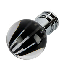 Load image into Gallery viewer, Brand New Universal Jdm Round Ball Crystal Clear Black Stripes Manual Car Racing Gear Shift Knob Shifter M12 M10 M8