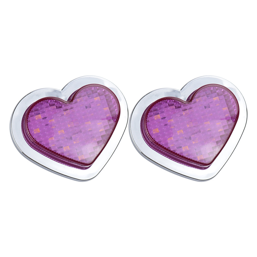 BRAND NEW 1PCS Purple Heart Shaped Side Marker / Accessory / Led Light / Turn Signal