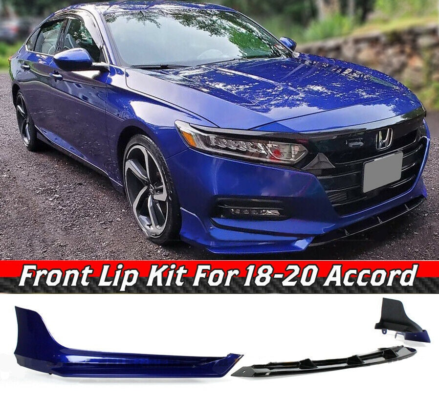 BRAND NEW 3PCS 2018-2020 Honda Accord Yofer Still Night Pearl Front Bumper Lip Splitter Kit