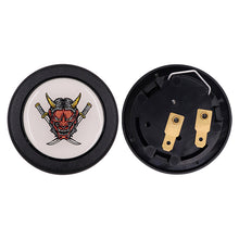 Load image into Gallery viewer, Brand New Universal Anime Devil Samurai Hentai Car Horn Button Black Steering Wheel Center Cap